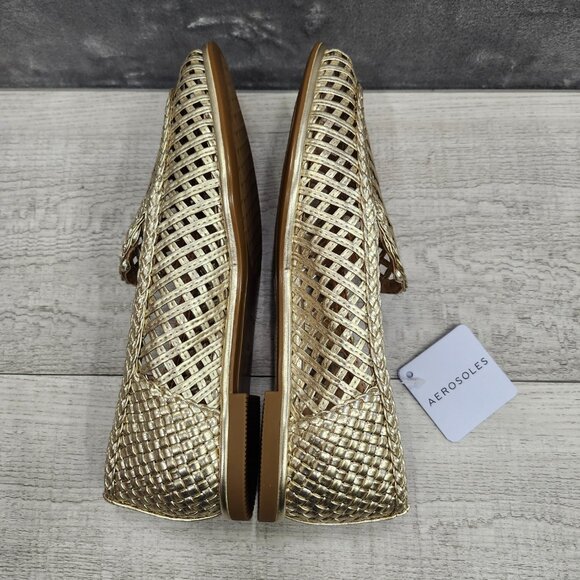 AEROSOLES Nagle Women 6.5 Metallic Woven Loafers Flat NIB - Picture 8 of 16